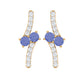 Real Tanzanite and Diamond Stud Earrings with Certificate