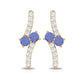 Real Tanzanite and Diamond Stud Earrings with Certificate