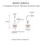 Round Freshwater Pearl and Diamond Hoop Drop Earrings