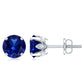Lab Grown Blue Sapphire Vintage Stud Earrings with Certificate