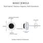Certified Real Black Spinel Stud Earrings with Diamond Halo