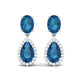 2.3 Carat London Blue Topaz and Diamond Dangle Drop Earrings