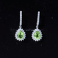 2 Carat Peridot and Diamond Bridal Teardrop Earrings