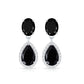 2 Carat Black Onyx and Diamond Dangle Drop Earrings