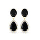 2 Carat Black Onyx and Diamond Dangle Drop Earrings