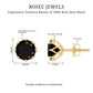 Natural 2.4 Carat Black Onyx Earrings with Screw Back