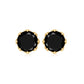 Genuine 3 Carat Black Spinel Stud Earrings with Screw Back