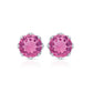 Natural 2.4 Carat Pink Tourmaline Solitaire Earrings with Screw Back