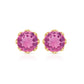 Natural 2.4 Carat Pink Tourmaline Solitaire Earrings with Screw Back