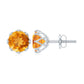 Natural 2.4 Carat Citrine Stud Earrings with Screw Back
