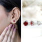 6MM Decorative Created Ruby Solitaire Stud Earrings