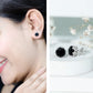 3 Carat Genuine Black Spinel Crown Stud Earrings