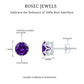Genuine Amethyst Stud Earrings with Certificate