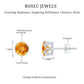 Certified Real 2.4 Carat Citrine Crown Earrings with Screw Back