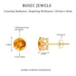 Certified Real 2.4 Carat Citrine Crown Earrings with Screw Back