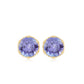 Natural 1.8 Carat Tanzanite Crown Stud Earrings with Screw Back