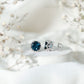 2.7 Carat Round Cut London Blue Topaz Crown Stud Earrings
