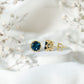 2.7 Carat Round Cut London Blue Topaz Crown Stud Earrings