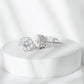 1.97 Carat Round Shape Moissanite Stud Earrings in Crown Setting