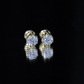 Certified Brilliant Cut 1.9 Carat Moissanite Solitaire Stud Earrings