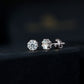Certified Brilliant Cut 1.9 Carat Moissanite Solitaire Stud Earrings
