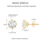 Certified Brilliant Cut 1.9 Carat Moissanite Solitaire Stud Earrings