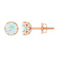 Designer Ethiopian Opal Stud Earrings with Diamond