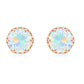Designer Ethiopian Opal Stud Earrings with Diamond