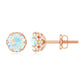Designer Ethiopian Opal Stud Earrings with Diamond