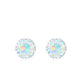 Designer Ethiopian Opal Stud Earrings with Diamond