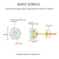 Designer Ethiopian Opal Stud Earrings with Diamond