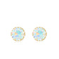 Designer Ethiopian Opal Stud Earrings with Diamond
