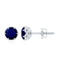 Designer Blue Sapphire Stud Earrings with Diamond