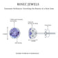 1 Carat Tanzanite Designer Stud Earrings with Diamond for Women