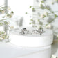 Round Diamond Curved Crawler Stud Earrings with Screw Backs