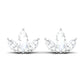 Marquise Cut Diamond Leaf Stud Earrings for Women