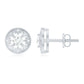 Real Diamond Bridal Stud Earrings With Certificate