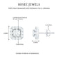 Minimalist Natural Diamond Halo Stud Earrings with Screw Back