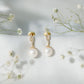 14.9 Carat Freshwater Pearl Drop Earrings with Diamond Accents