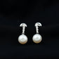 14.9 Carat Freshwater Pearl Drop Earrings with Diamond