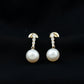 14.9 Carat Freshwater Pearl Drop Earrings with Diamond