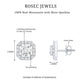 Round Cut Certified Moissanite Halo Stud Earrings with Screw Back