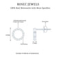 Round Cut Moissanite Eternity Stud Earrings with Screw Back