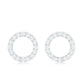 Round Cut Moissanite Eternity Stud Earrings with Screw Back