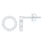 Round Cut Moissanite Eternity Stud Earrings with Screw Back