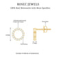 Round Cut Moissanite Eternity Stud Earrings with Screw Back