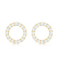 Round Cut Moissanite Eternity Stud Earrings with Screw Back