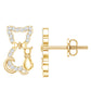Certified Diamond Cat Stud Earrings