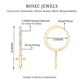 Certified Diamond Cross Drop Hoop Earrings
