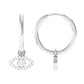 Natural Diamond Evil Eye Drop Hoop Earrings